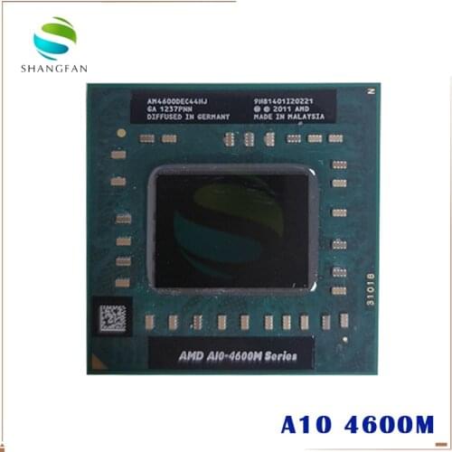 AMD laptop Mobile A10 4600M A10-4600m AM4600DEC44HJ original Socket FS1 (FS1R2) CPU 4M Cache/2.3GHz/Quad-Core processor