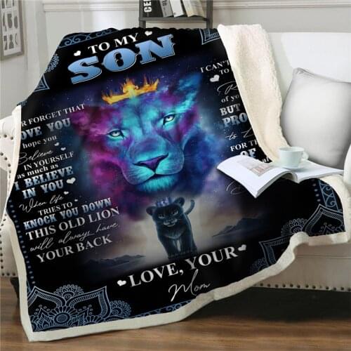 Thoughtful Caring Blanket animal printing Letter Blanket Thick Warm Soft Flannel Blankets Bedding Bedspread Sleeping quilt Cover