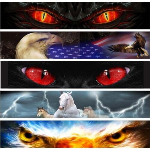 3D Transparent Car Front Windscreen Windshield Window Decal Vinyl Sticker Modification Decoration Reflective Decoration Decals