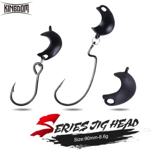 Kingdom Fishing Hooks Crank Jig Heads For Soft Worm Fishing Bait Wobblers Swimbait Bass Jigs Lure Tackles Accessories Hooks