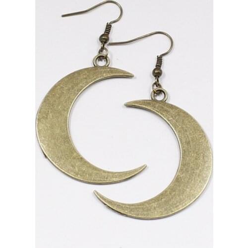 Crescent Moon earrings mystic gothic jewelry Lunar witch celtic Pagan Wiccan luna Moon phase witchy Goddess Fashion woman gift