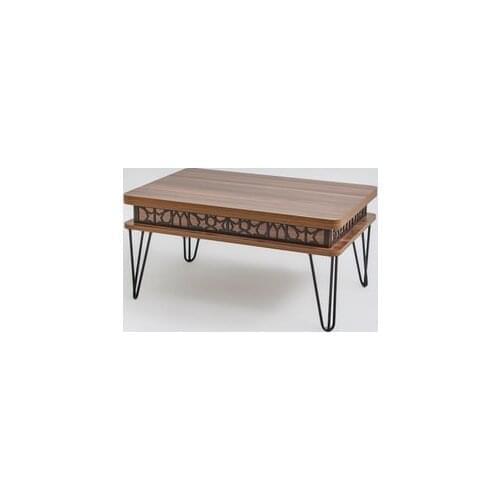 Modern lux Angel Lux Metal Flip Smart Coffee table, Desk, Dining table, Walnut coffe table