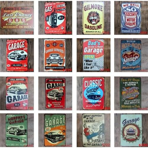 Last Chance Gas Mechanic on Duty Vintage Metal Tin Gas Station Motor Gasoline Hot-rod Service & Repair for Garage Decorative