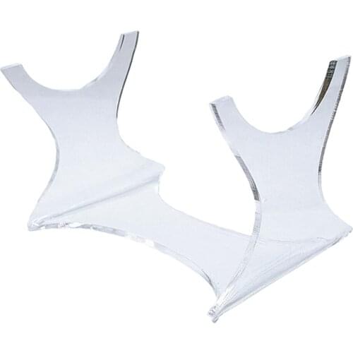 U-shaped Tabletop Horizontal Acrylic Display Rack Holder Bracket Storage Shelf for Lightsaber (Not Included Lightsaber )