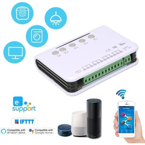 4CH eWelink Smart Wifi Switch 4 Gang Light Switch 433MHz RF Remote Wifi Relay Equal to 4CH Pro Google Home Alexa Voice Control