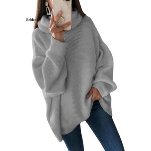 Women Knitted Sweater Long Sleeve Turtleneck Pull Femme Oversized Sweater Sweaters for Women Spring Autumn New