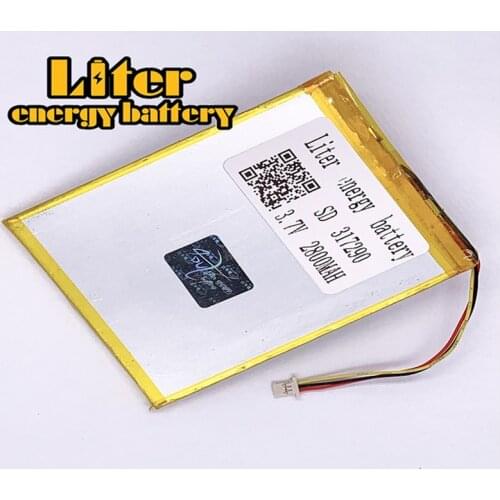 1.0MM 3pin connector 7 inch tablet computer U25GT 317290 2800mAh battery