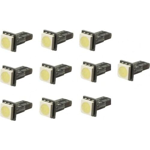 10 x White T5 5050 286 1 SMD LED Dashboard Gauge Wedge Bulbs Light Non Can Bus 12V