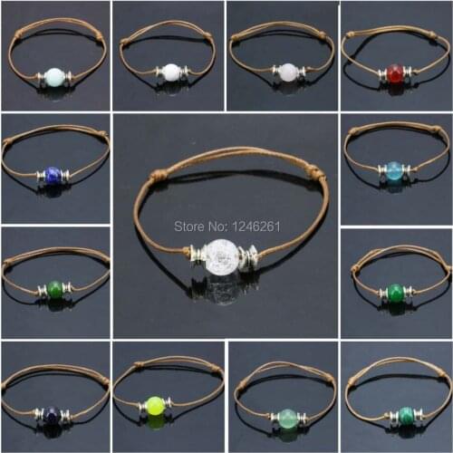 10pcs Natural Stone Beads Round Ball Accessory Bracelet Lucky Women Girls Birthday Present Gifts Jewelry Making Design 10mm