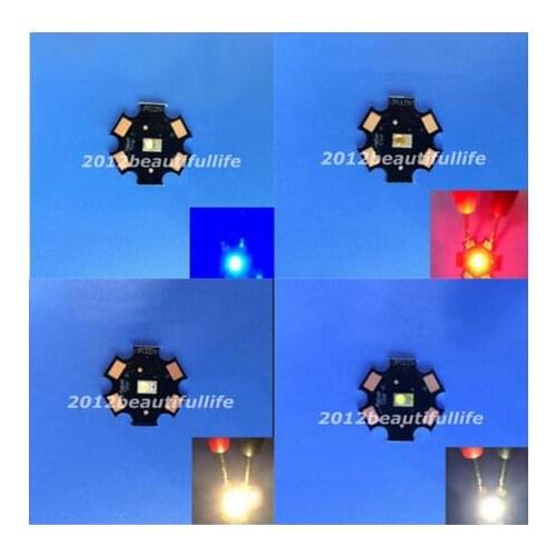 10pcs/lot Luxeon Rebel ES Royal Blue Red Cool White WW Led on 20mm star board