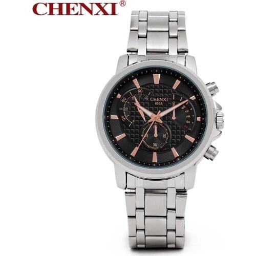 2018 CHENXI genuine watches mens multifunction business steel band mens watch quartz watch waterproof watches
