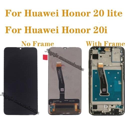 6.21 "Original LCD for Huawei honor 20 Lite display + touch screen digitizer assembly for honor 20i LCD with frame repair parts