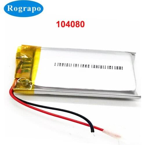New 3.7V 4000mAh 104080 Polymer Lithium LiPo Rechargeable Battery For Colorfly c10 E-Books Power Bank Tablet PC DVD Wholesale