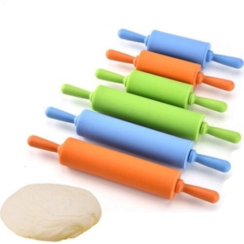 Non-Stick Silicone Rolling Pin Pastry Dough Flour Roller Pizza Noodles Cookie Pie Making Household Kitchen Baking Cooking Tools