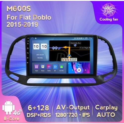 Car DVD Player Android 11 128G ROM 4GLTE CarPlay Navigation GPS For Fiat Doblo 2015 2016 2017 2018 2019 Multimedia Radio Player