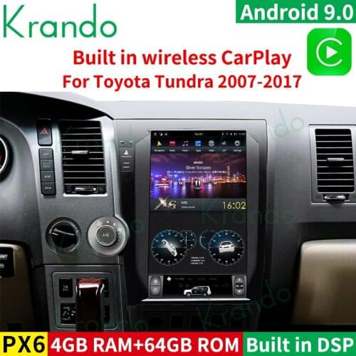 Krando 13.6"Android 9.0 for Toyota Tundra 2007-2011 Android car radio multimedia player navigation system radio para carro