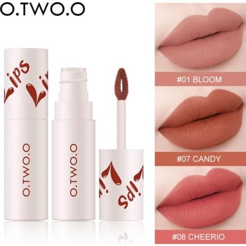 O.TWO.O Lip Gloss 18 Colors Velvet Matte Liquid Lipstick Mate Waterproof Long Lasting Moisturizing Lipgloss Lip Makeup Cosmetics