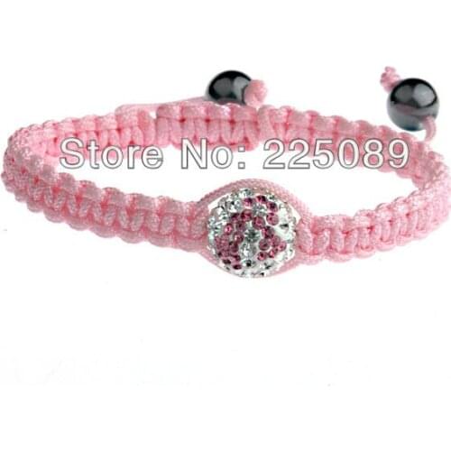 Pink Ribbon Awareness charm wrap bracelets B1301