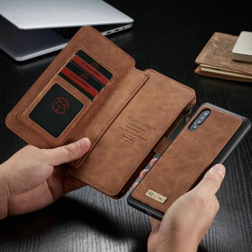 CaseMe Genuine Wallet Case For Huawei P30 Luxury 2 in 1 Detachable Leather Phone Cover For Huawei P30 Pro/P30 lite Magnetic Case