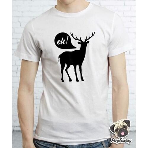 Oh Deer Designer Graphic Funny Tshirt T shirt Tee Cotton Mens Dear Cool Funky TShirt Tee Shirt Unisex More Size and Colors-A854