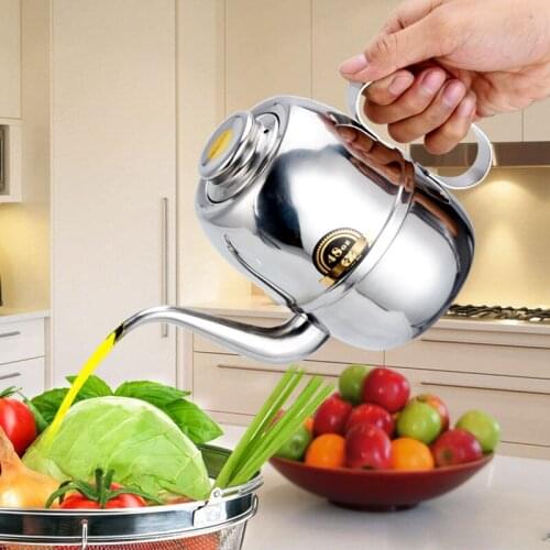 Oiler Stainless Steel Kitchen Supplies Large Capacity Spice Bottle Storage Tank Kettle Spice Box Kitchen Gadgets