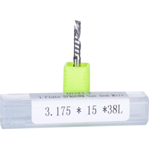 50pcs Up Down Cut 3.175x15MM Single Flute AAA Solid Carbide CNC Router Endmill Compression Wood Tungsten End Milling Cutter