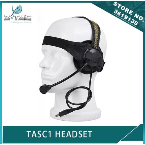 Z-Tactical Z-TAC Selex TASC1 Headset with Military Standard Plug Airsoft Tactical Headphones for Peltor PTT