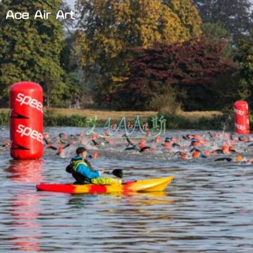 Airtight cylinder inflatable tube buoys,water warning buoys,race markers for water sea game and sports on Australia