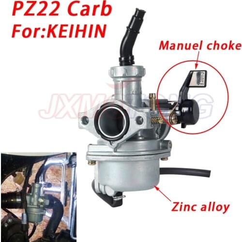 PZ22 Carburator 22mm Carb SunL JCL Baja TaoTao Quad 2/4 Stroke PZ00 1100cc 125cc Chinese ATV Dirt Bike w/Cable Choke Lever