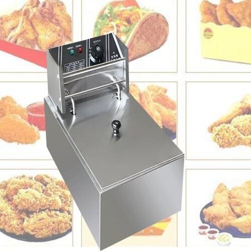 Commercial Stainless steel fryer automatic electric fryer French fries machine fried chicken burger snack fried meatballs