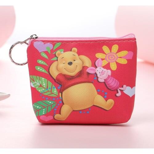 Disney Purse Winnie the Pooh Coin Bag Kids Anime Cute Purse Baby Girl Boy Cartoon Kawaii Bag