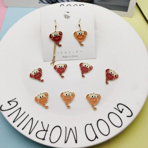 10pcs Cute Crayfish Enamel Charms Pendant Drop Oil Food Small Crab Alloy Charms Fit Bracelet Earring Jewelry DIY Accessory YZ855