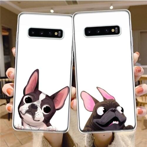 Cute Animal Pug Dog Cartoon Bulldog Phone Case For Samsung Galaxy A71 A70 A51 A50 A41 A40 A30 A21 A11 A9 A8 A7 A6 Plus A20E A01