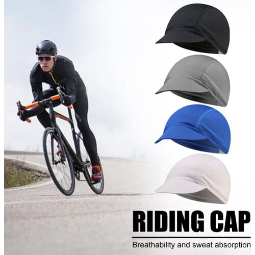 Men Cycling Hat Skull Cap Bike Helmet Inner Riding Outdoor Sports Cycling Cap Breathable Dyed Polyester Hiking Running