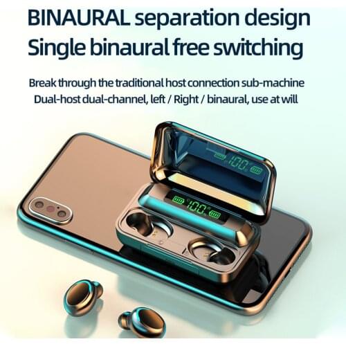 Headphones Battery Display Earphone BT Earphones 5.0 Wireless Headset Sports Earbud with Charge Box