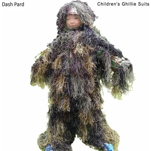 New popular Childrens Camouflage Hunting Clothes teenagers grass type Ghillie Suits for 6-12 years old