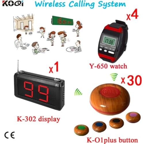 New Watch Pager and Button Bells ,Wireless Buzzer System , Wireless Service Calling , Remote Waiter Call