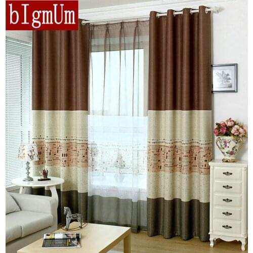 Wholesale Eco-Friendly Blackout Curtains Stripe Window Treatment Drape Curtain Customized Free Shipping