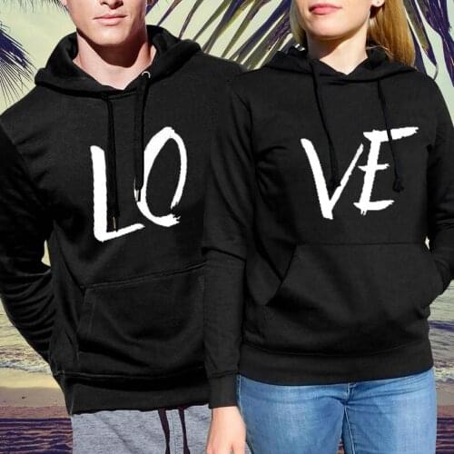 Couples Hoodies Gift Couples Matching Love Pullovers Sweatshirts Womens Valentine Day Classic Pink Clothing Gothic