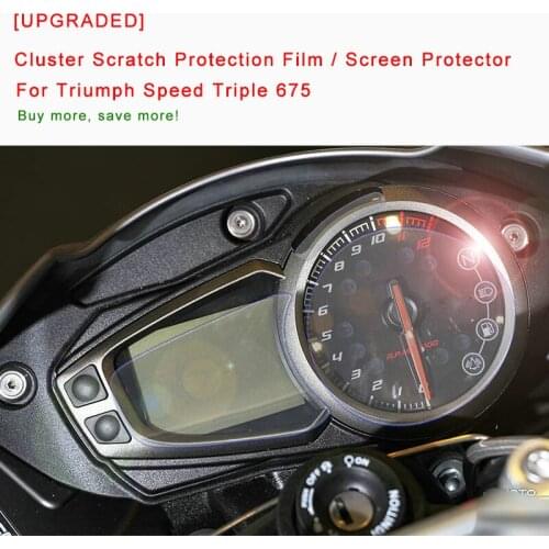 [UPGRADED] For Triumph Speed Triple 675 Cluster Scratch Protection Film Screen Protector Blue Light Explosion-proof Brand New
