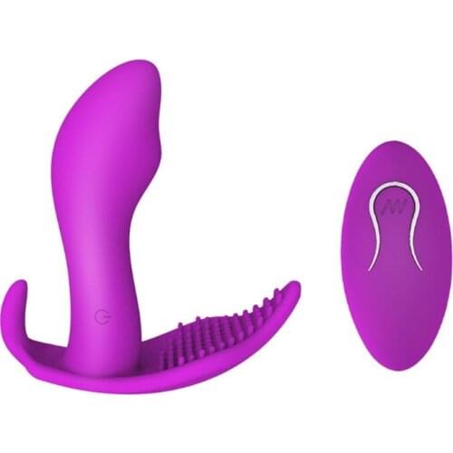 Wearable Vibrator Clitoris and G Spot Stimulator Remote Control Vibrate Masturbation Dildo Toys for Adult