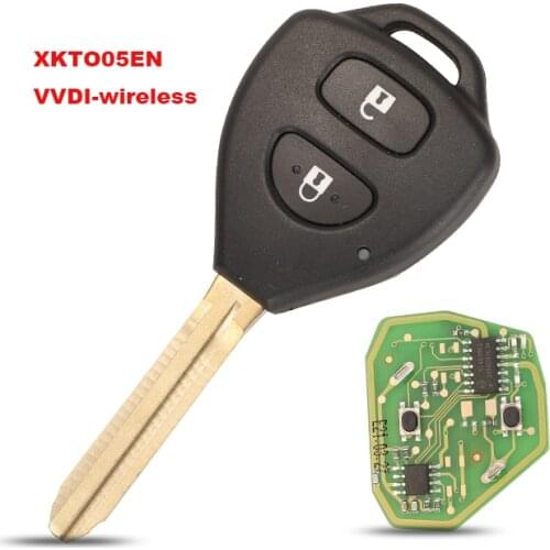 Xhorse jingyuqin XKTO05EN Wire Remote Key for Toyota Flat 2 Buttons Triangle English Version