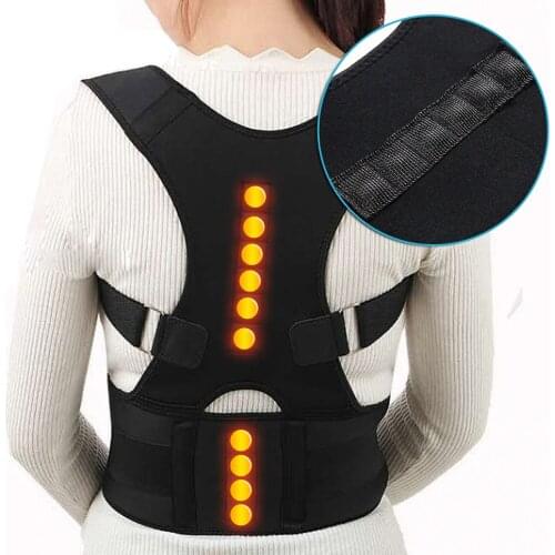 Adjustable Unisex Back Support Straighten Out Brace Belt Orthopaedic Magnetic Back Shoulder Posture Corrector Health Care Corset
