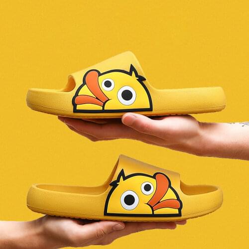 Mens Shoes EVA Smile Slippers Male Outdoor Leisure Beach Slides Non-slip Indoor Bathroom Couple Sliper Soft Sole Flip Flops Men