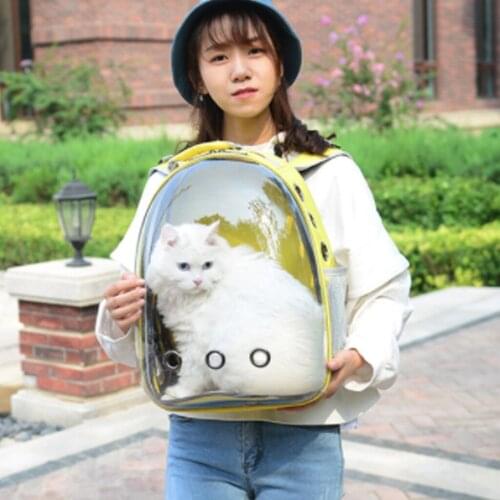 Pet Dog Cat Bag Travel Cat Carrier Pet Double Shoulder Carrier Bag Space Capsule Cat Backpack For Bag Small Pet Handbag Carry