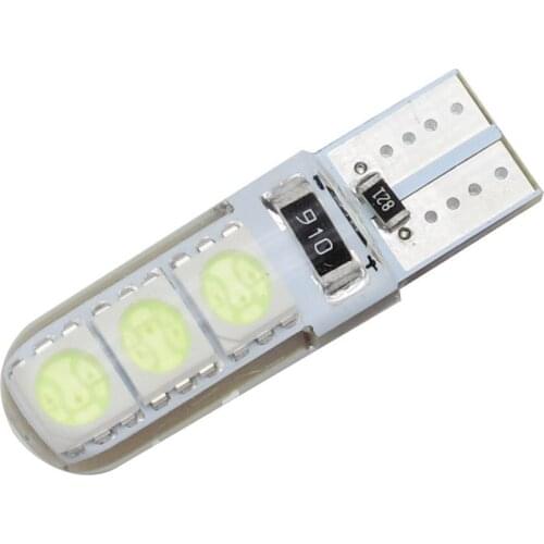 T10 High Temperature Resistant Silicone W5w T10 5050 6smd Automobile LED Bulb Width Lamp Trunk Lamp Led Lights for Car