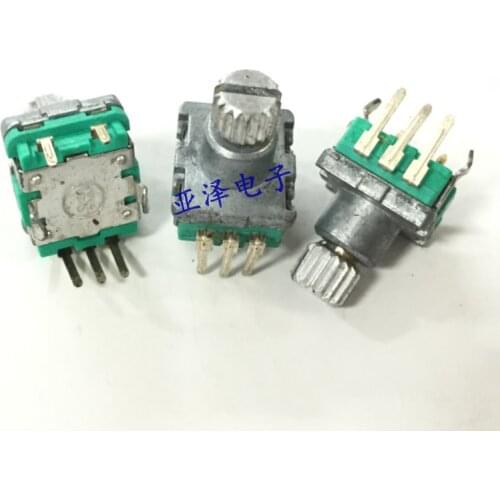 YYT 5PCS EC11 type encoder with switch 20 positioning point 20 pulse number axis 10MM digital potentiometer