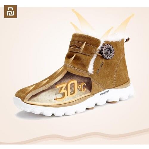Xiaomi Winter outdoor waterproof snow boots men and women non-slip wear-resistant boots warm casual shoes plus velvet shoes