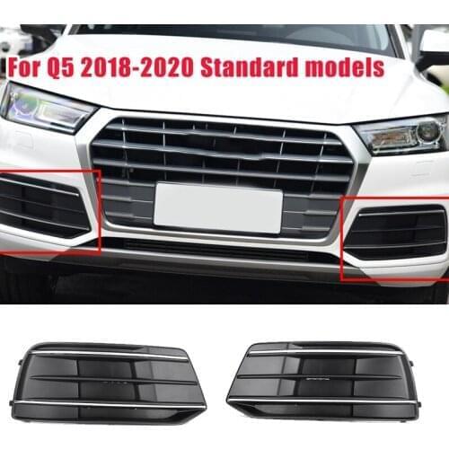 1 Pair Car Front Bumper Fog Light Lamp Grille Cover Trim for - Q5 SQ5 2018 2019 2020 80D807679E, 80D807680E