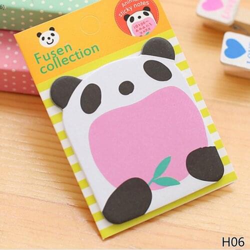 1/Piece!!! Notepad Kawaii Stationery Papeleria School Supplies Cartoon Animals Pad Paper Sticky Notes 2019 New Cat Panda